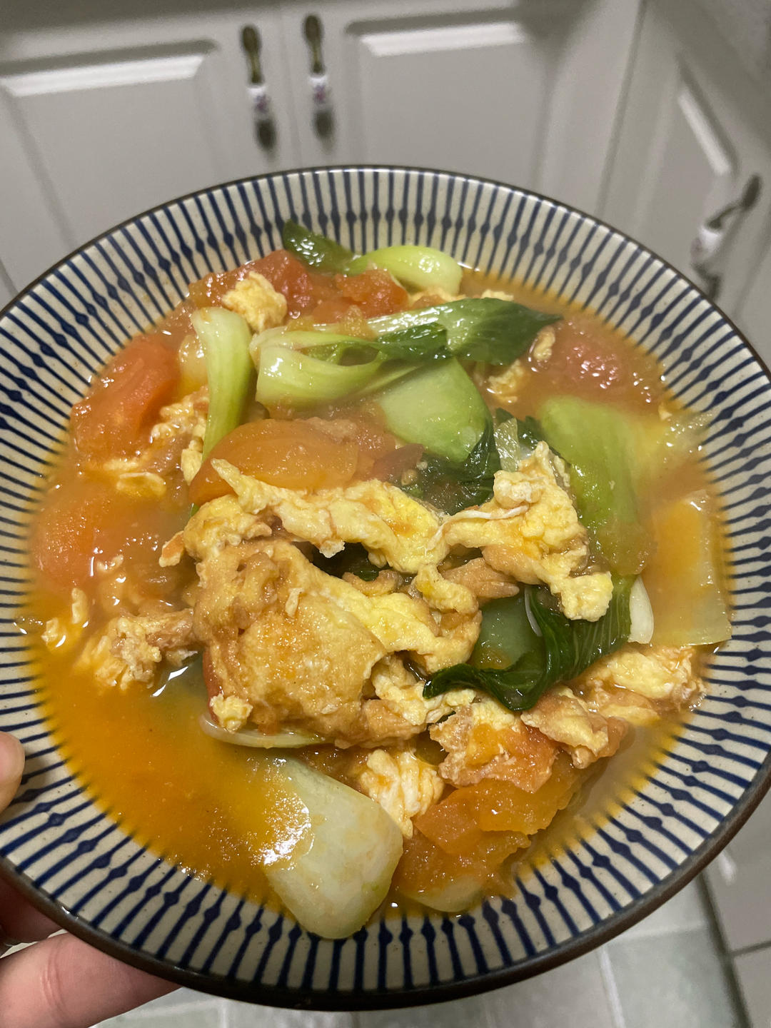 番茄鸡蛋炒青菜