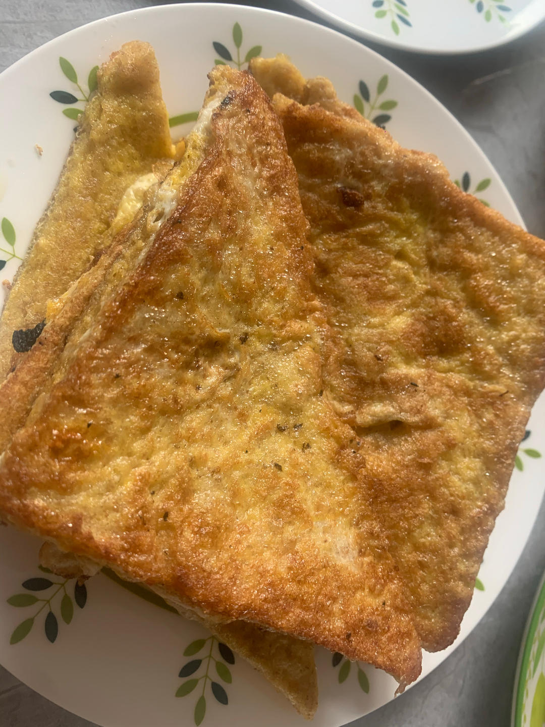 鸡蛋香煎面包片