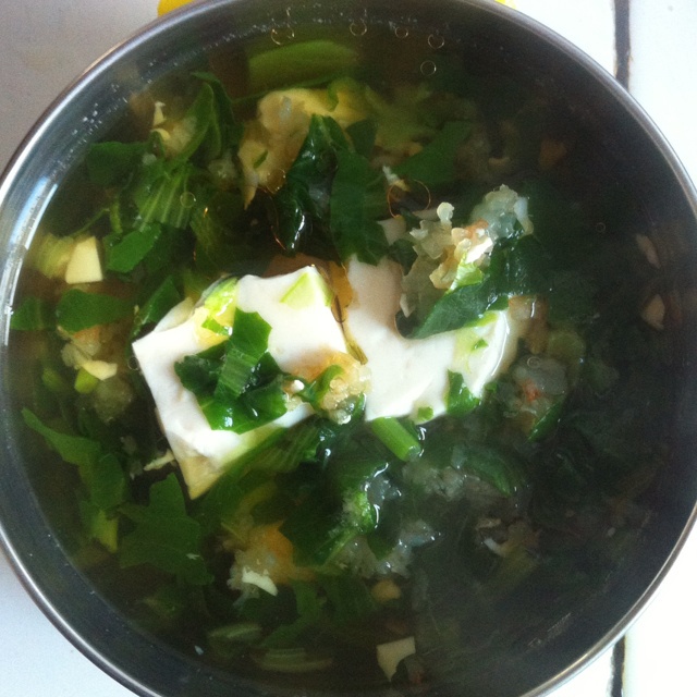 青菜豆腐脑