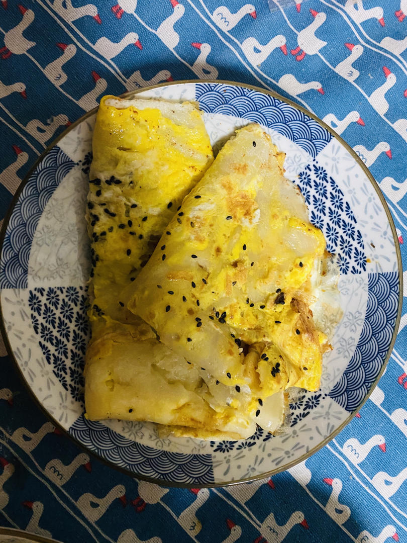 秒杀早餐摊不破皮大煎饼，步骤超详细