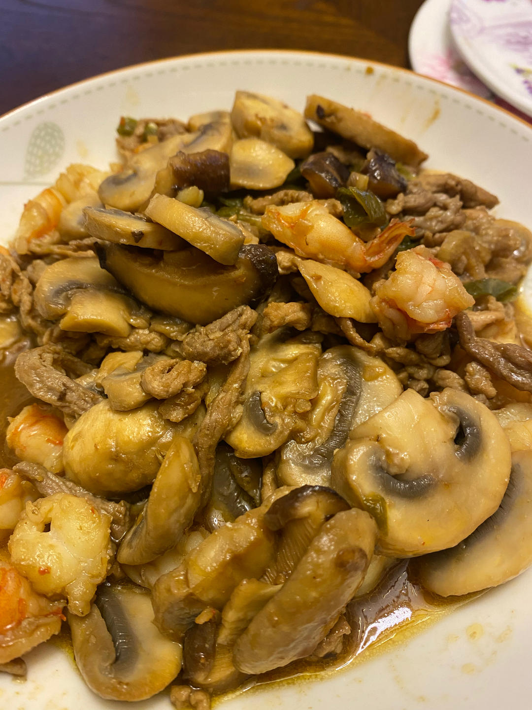 口蘑炒肉(强烈推荐太美味)