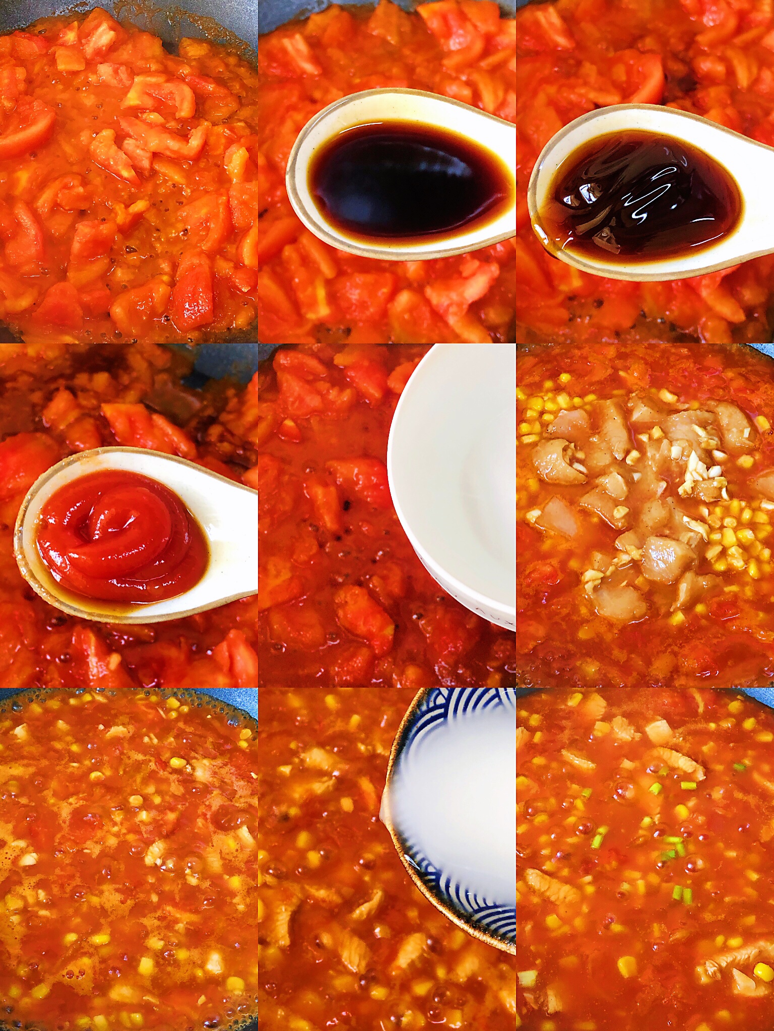 🔥 茄汁玉米鸡胸肉❗️低脂饱腹❗️不加一滴油的做法 步骤3