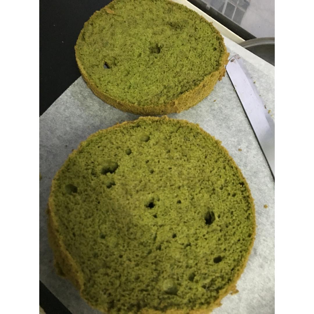 六寸抹茶戚风蛋糕
