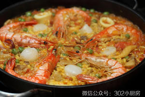 【0536】西班牙海鲜饭（paella） <302小厨房>的做法 步骤35