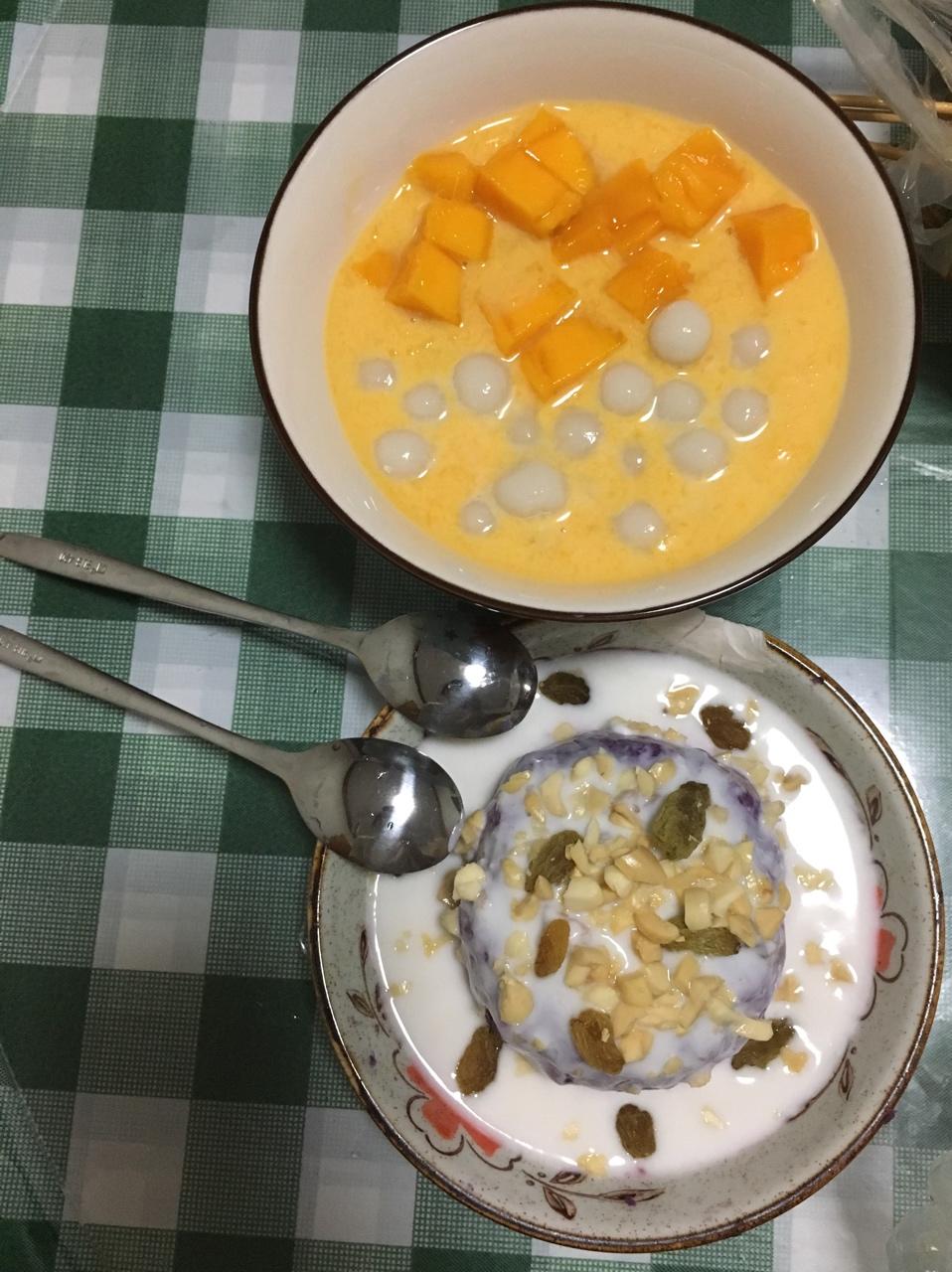 合八喜做的【酸奶果仁紫薯泥】简易甜点 瘦身健胃