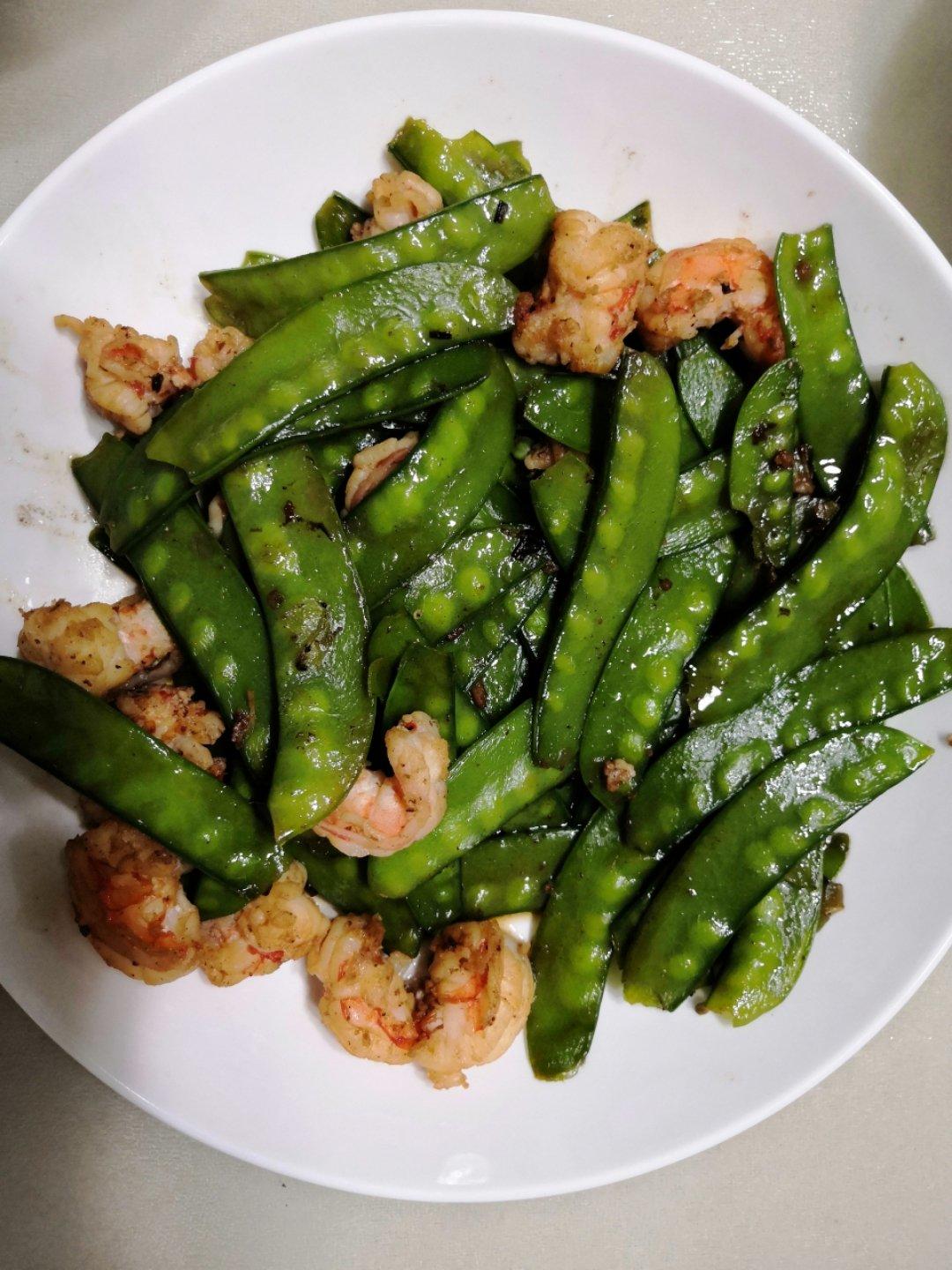 💐荷兰豆炒虾仁💐