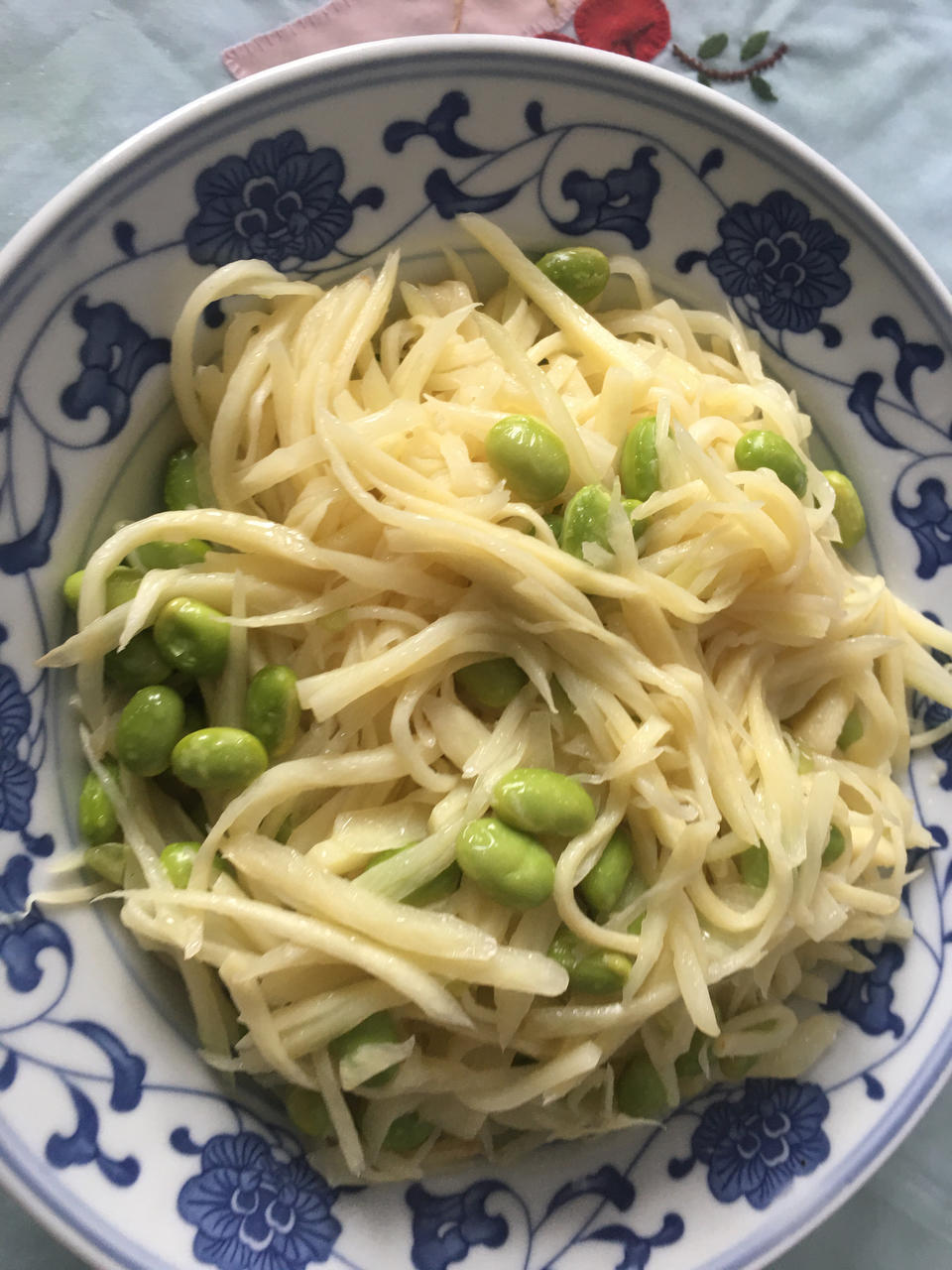 茭白炒毛豆