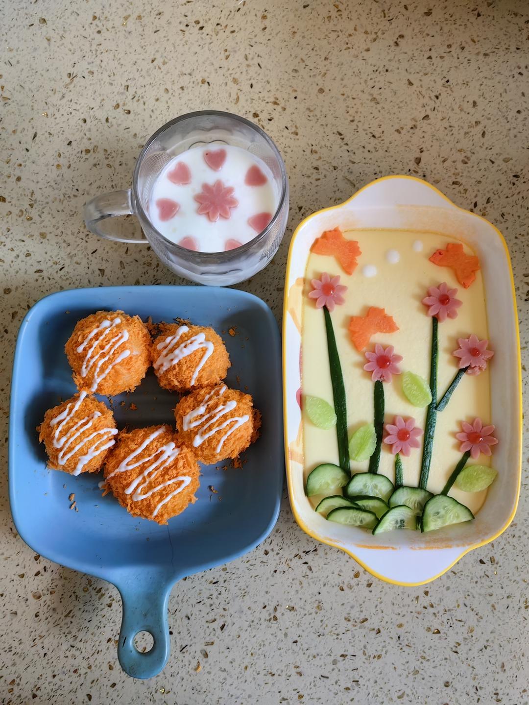 清理冰箱剩余食材之：好看又好吃花样早餐的：水蒸蛋🤣🤣