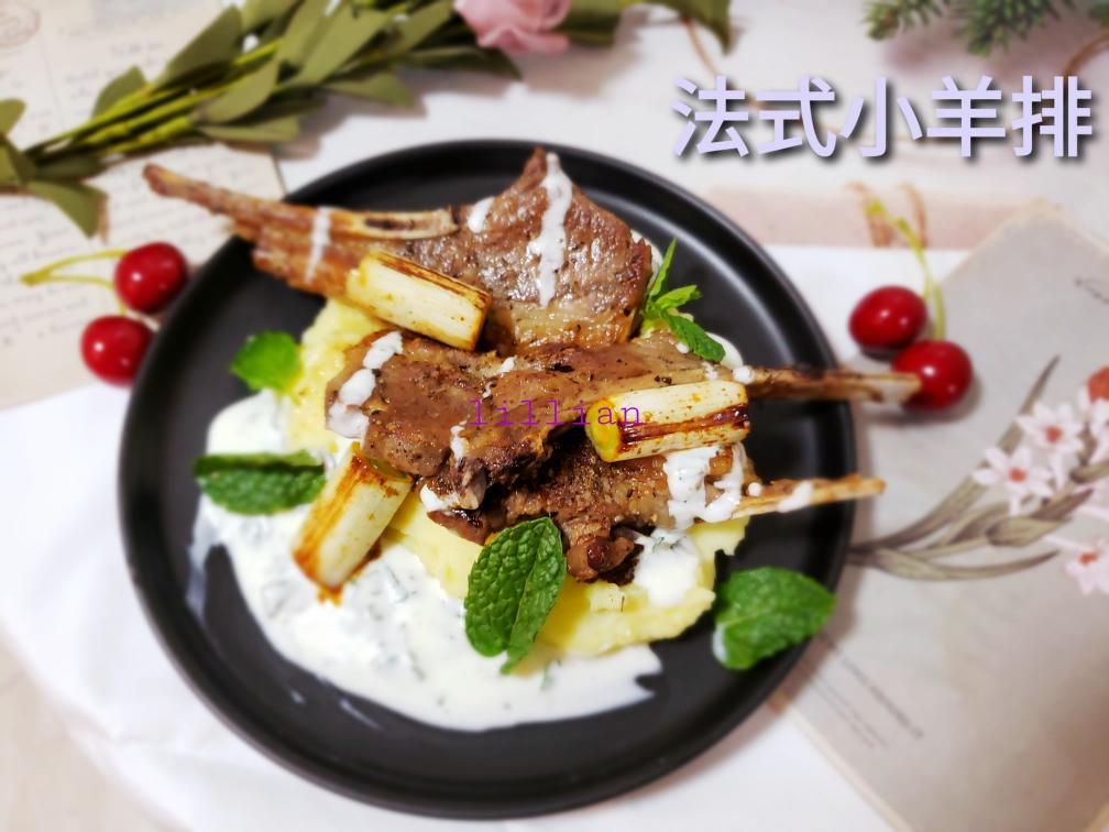 孜然小羊排 配奶香土豆泥（佐薄荷酸奶酱）的做法