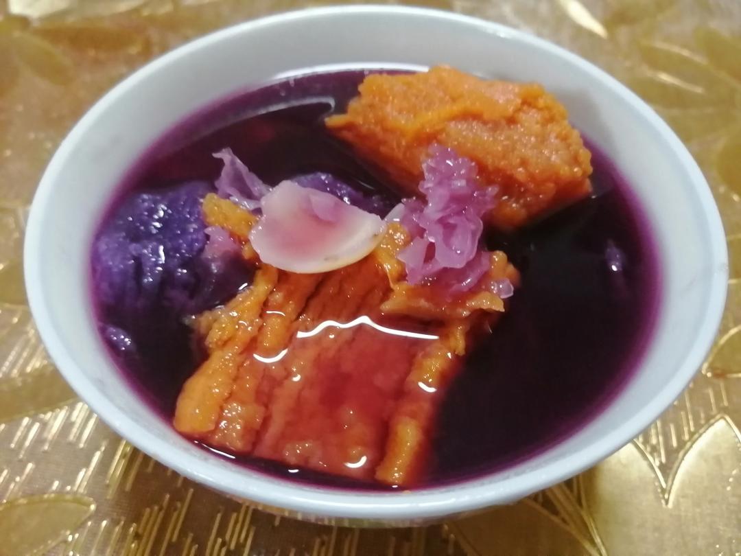 美味红薯紫薯汤的做法