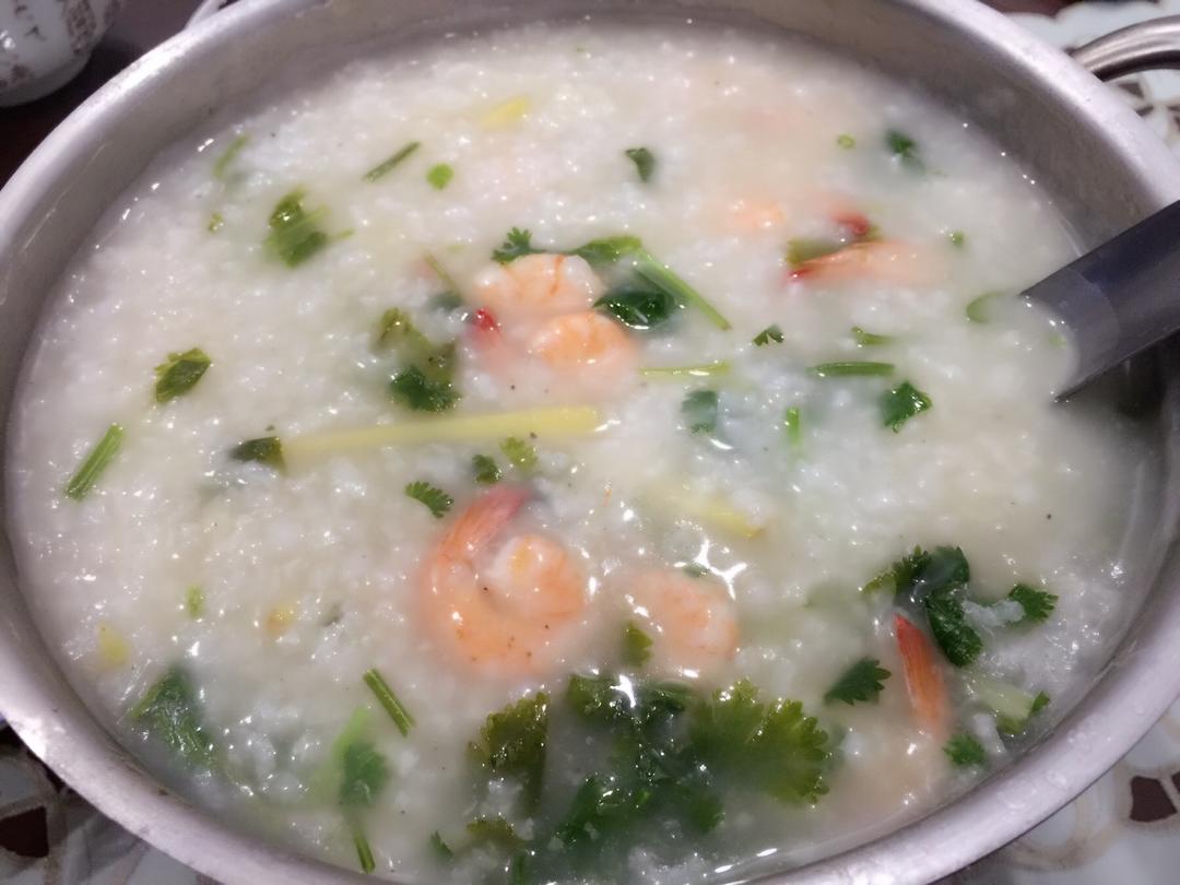 鲜虾砂锅粥