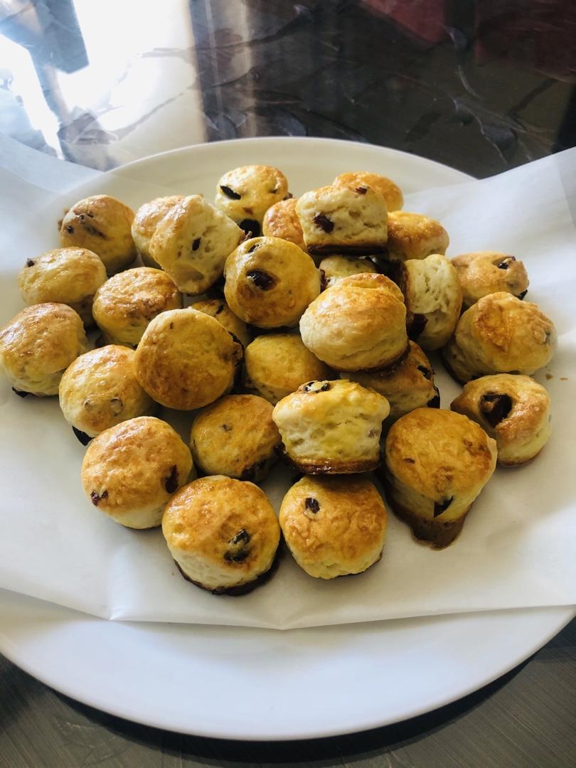 【司康控】无泡打粉的蔓越莓司康