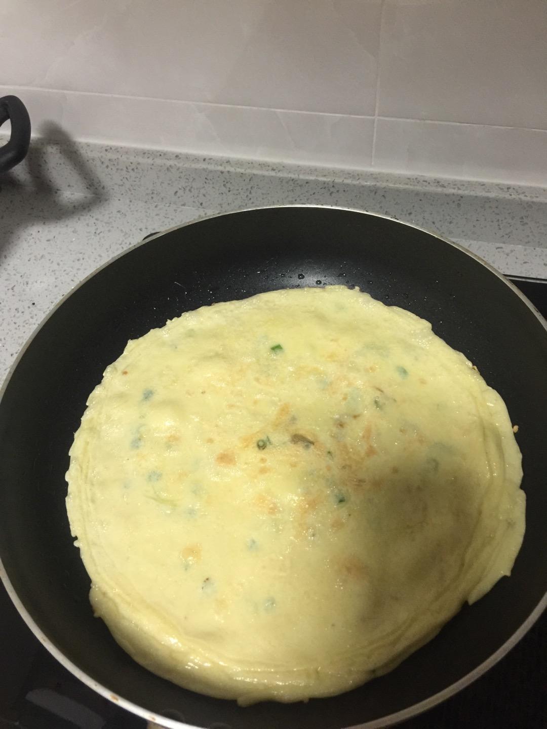 快手鸡蛋饼～～十分钟早餐！