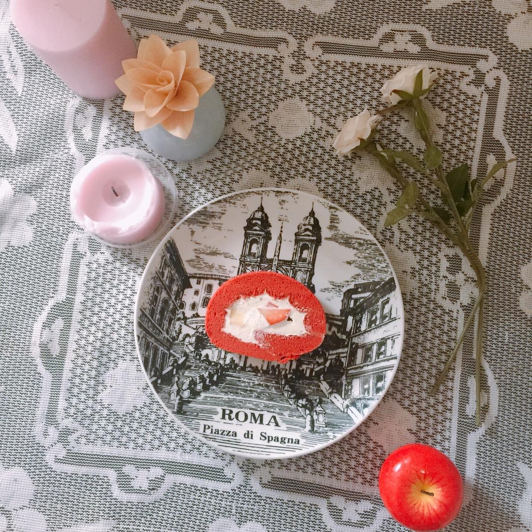 马斯卡彭红丝绒蛋糕卷