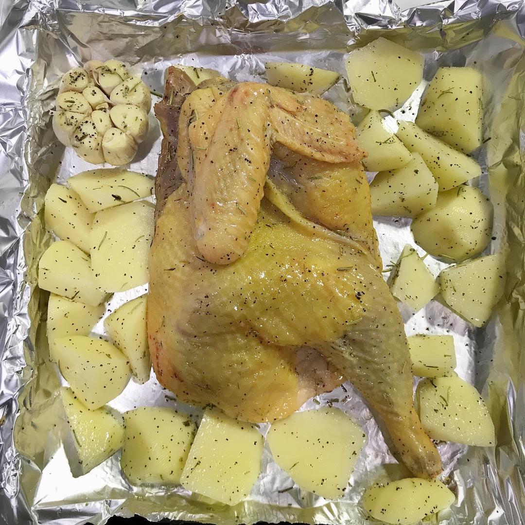 迷迭香脆皮烤鸡