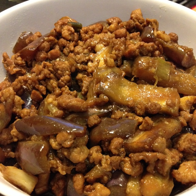 红烧肉末茄子