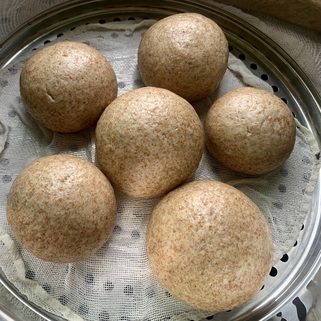 无油无糖❗️黑麦全麦馒头