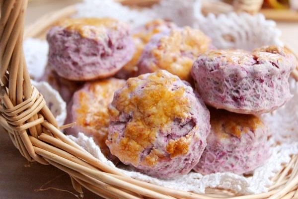 淡奶紫薯司康的做法