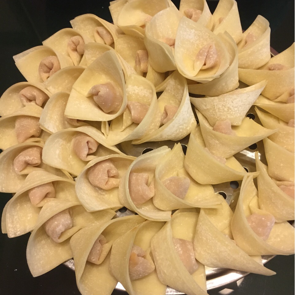 元宝馄饨的包法