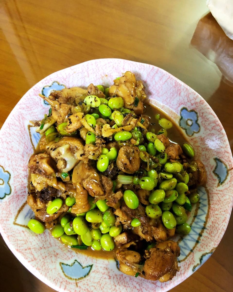 毛豆烧鸡