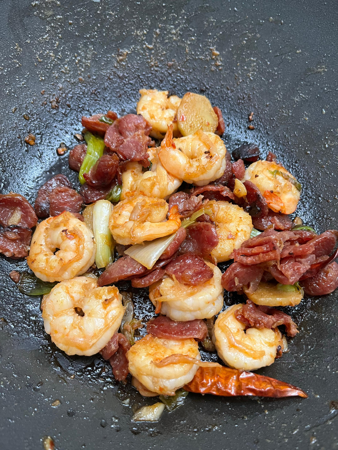 姜葱炒虾仁
