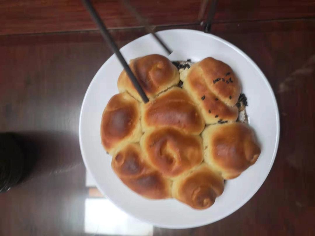 蜂蜜脆底小面包(一次发酵)