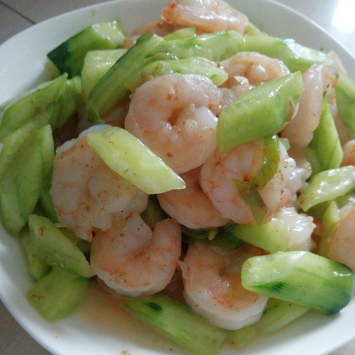 黄瓜炒虾仁