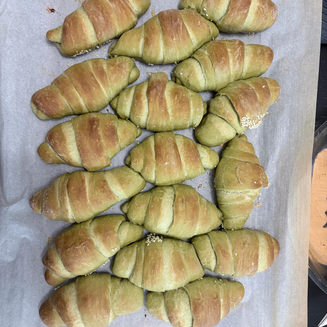 抹茶控｜抹茶红豆盐面包｜海盐卷｜盐可颂