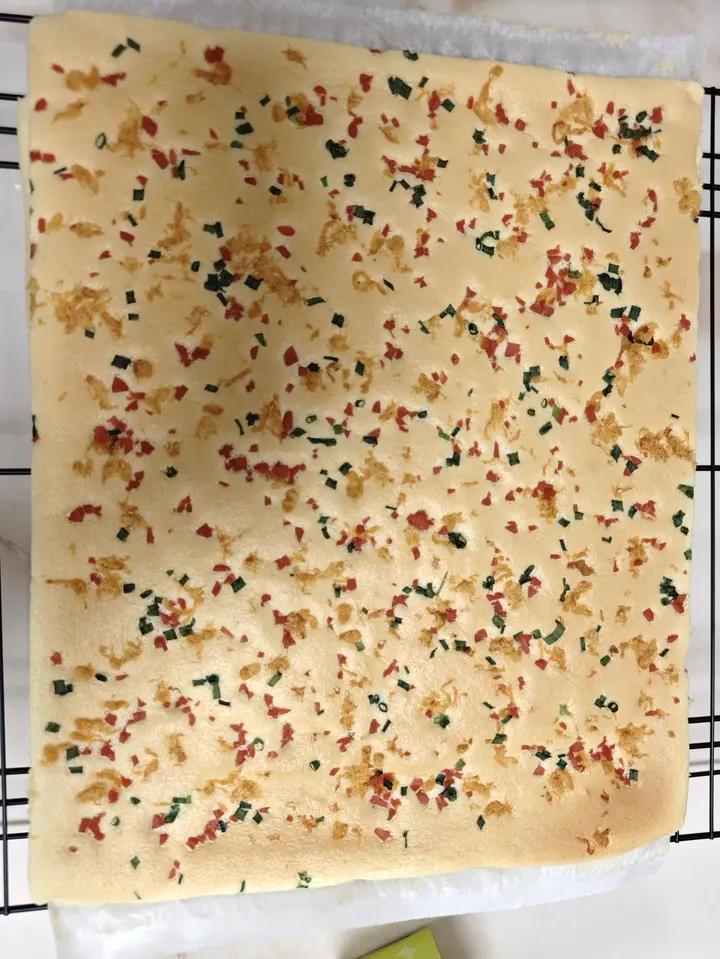 香葱海苔肉松芝麻蛋糕卷