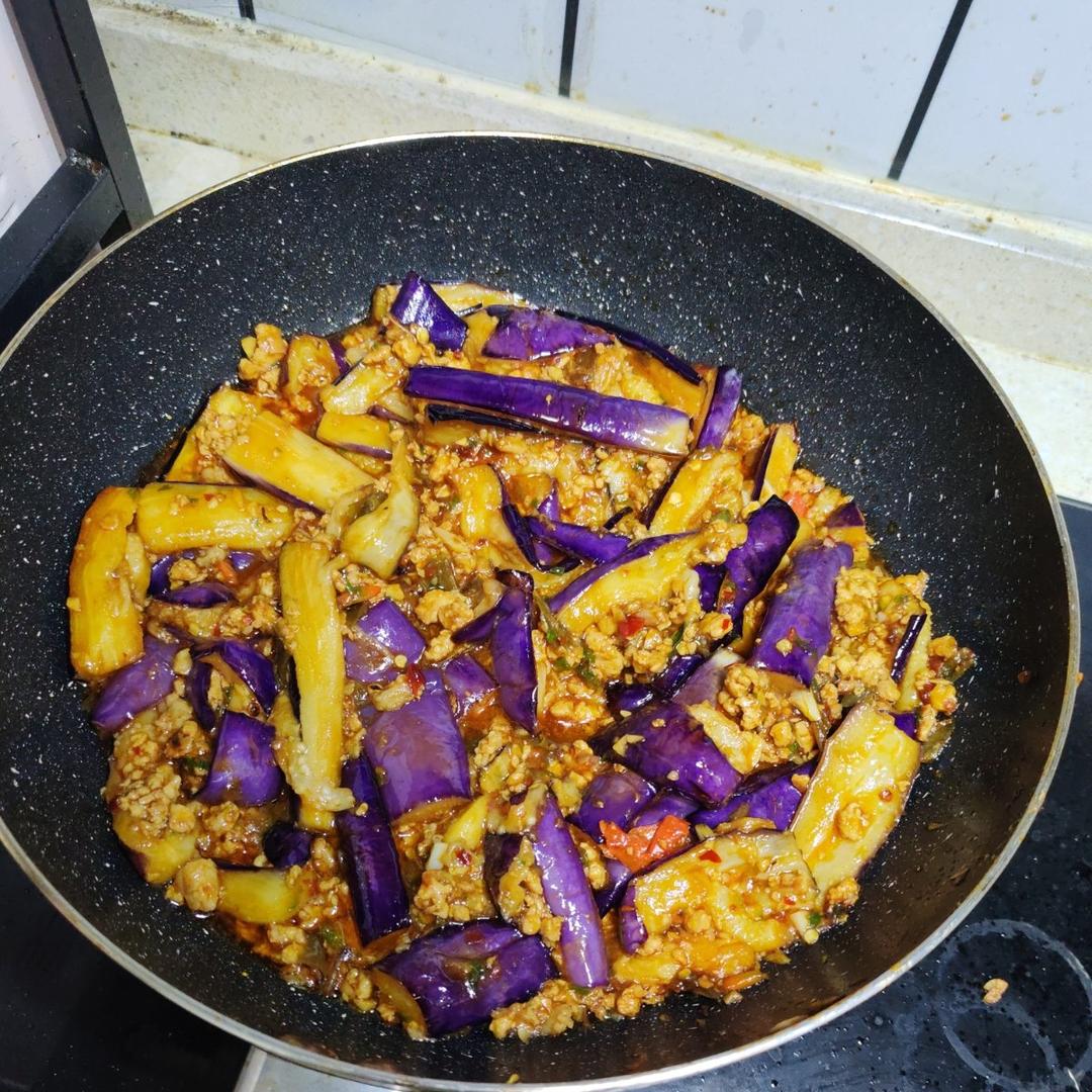 红烧肉沫茄子
