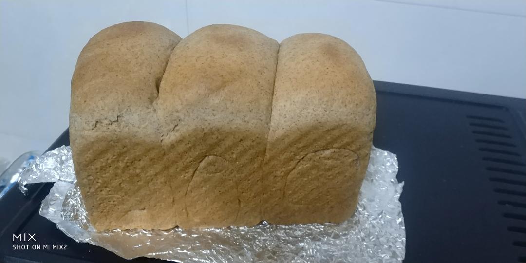 全麦拉丝吐司                              一次发酵就成功
