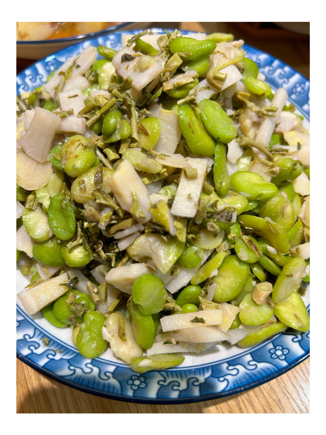 香椿蚕豆炒春笋