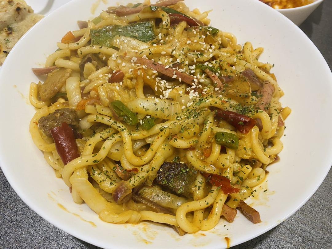 什锦炒乌冬面