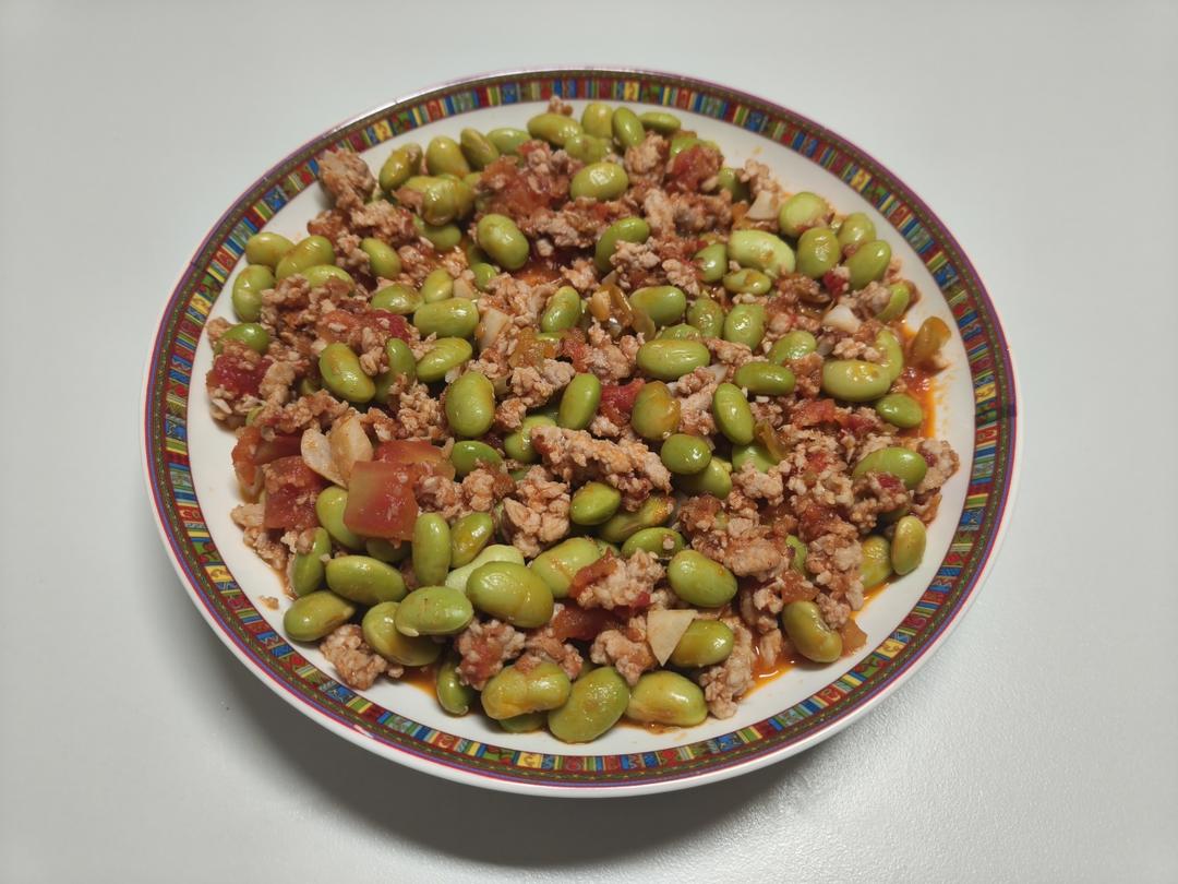 番茄青豆炒肉末
