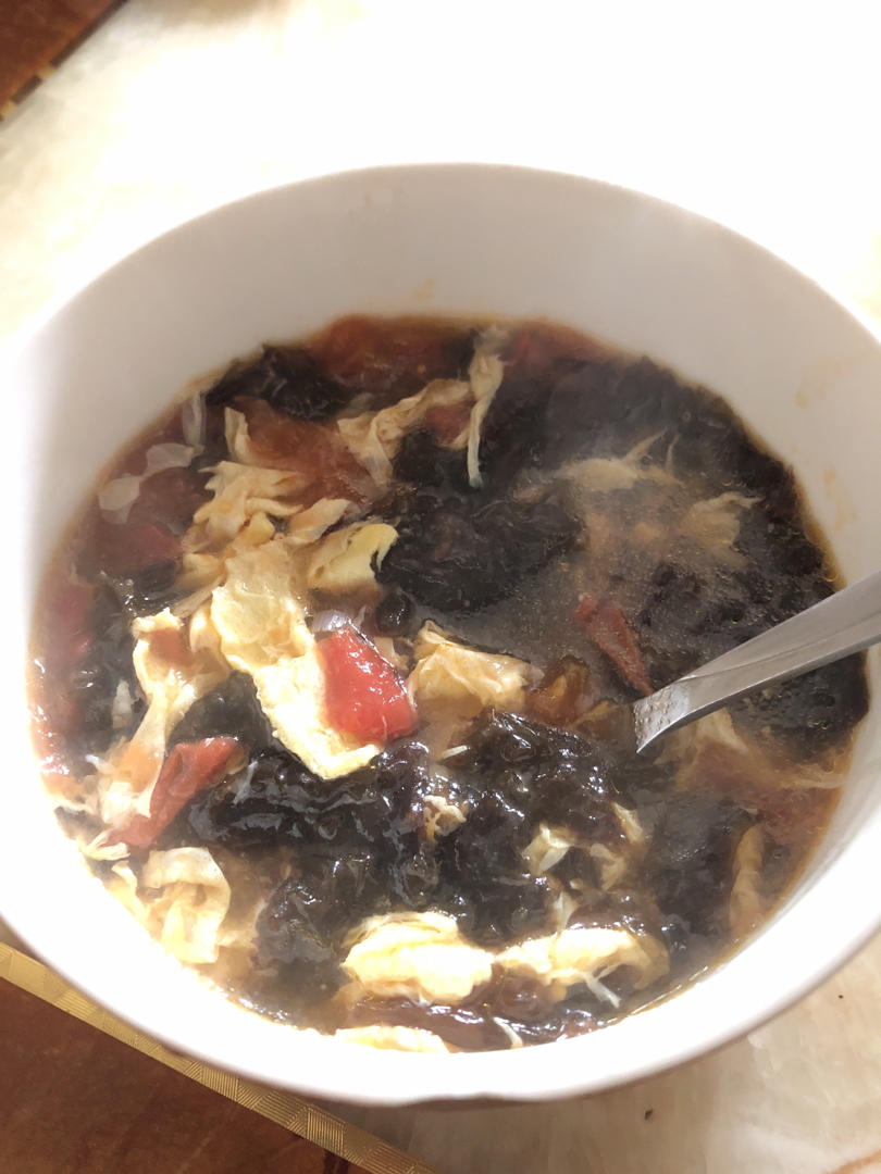 ❗十分钟懒人酸汤❗紫菜蛋花汤❗开胃又好喝的早餐汤❗(番茄蒜黄鸡蛋汤)