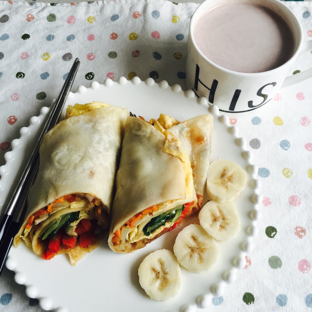 土豆丝鸡蛋卷饼