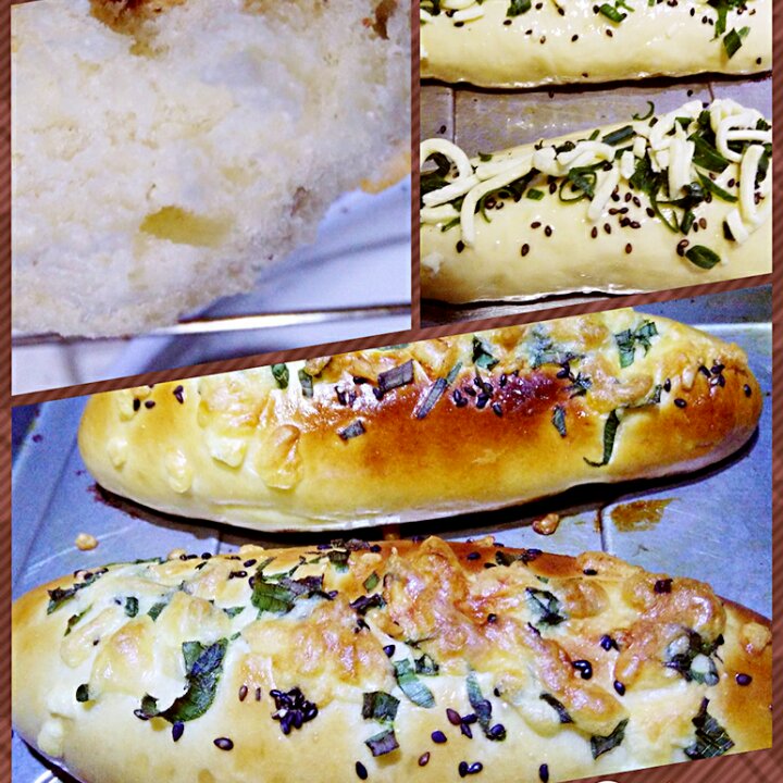 肉松火腿奶酪香葱面包