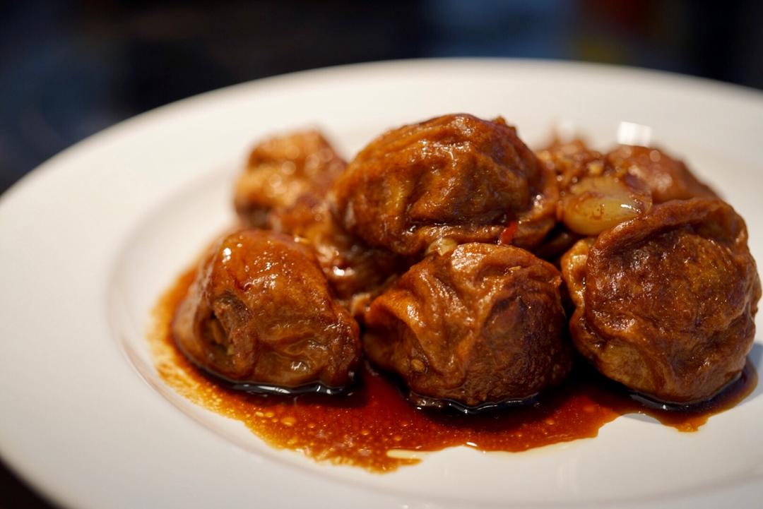红烧油面筋塞肉