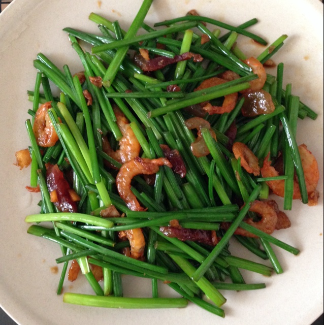 梦自由做的虾干炒韭菜花