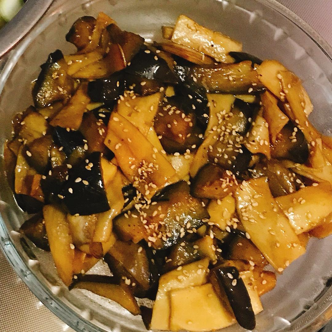 茄子杏鲍菇混炒