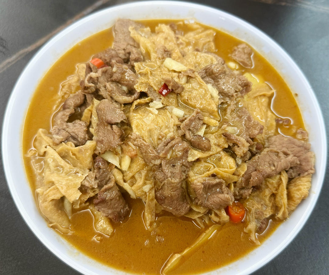 沙茶腐竹牛肉煲