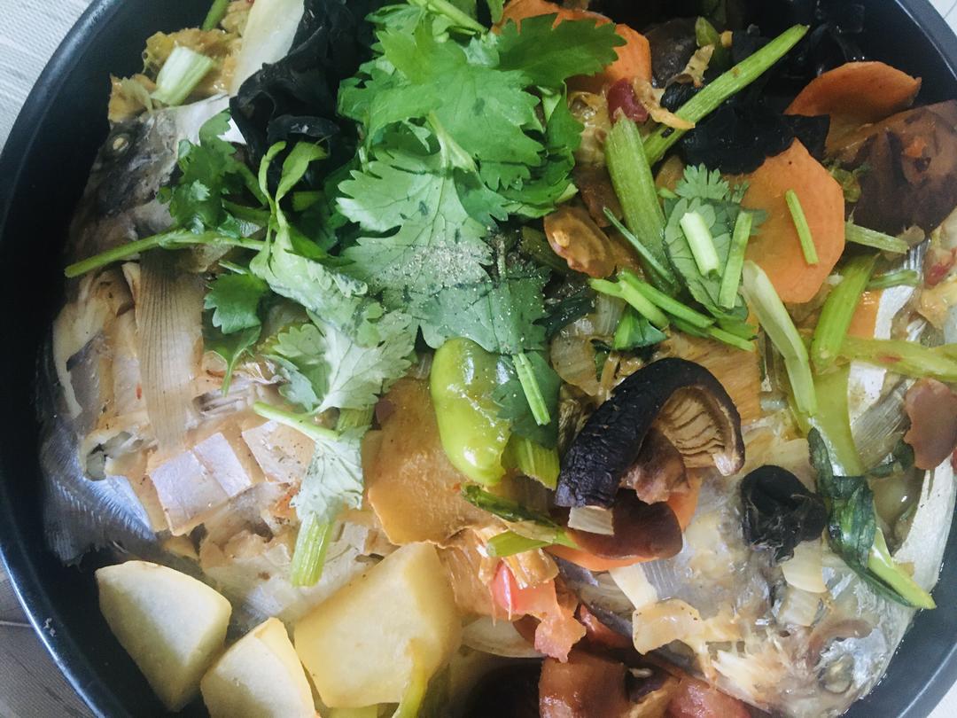 低脂少油版烤鱼#鲳鱼版