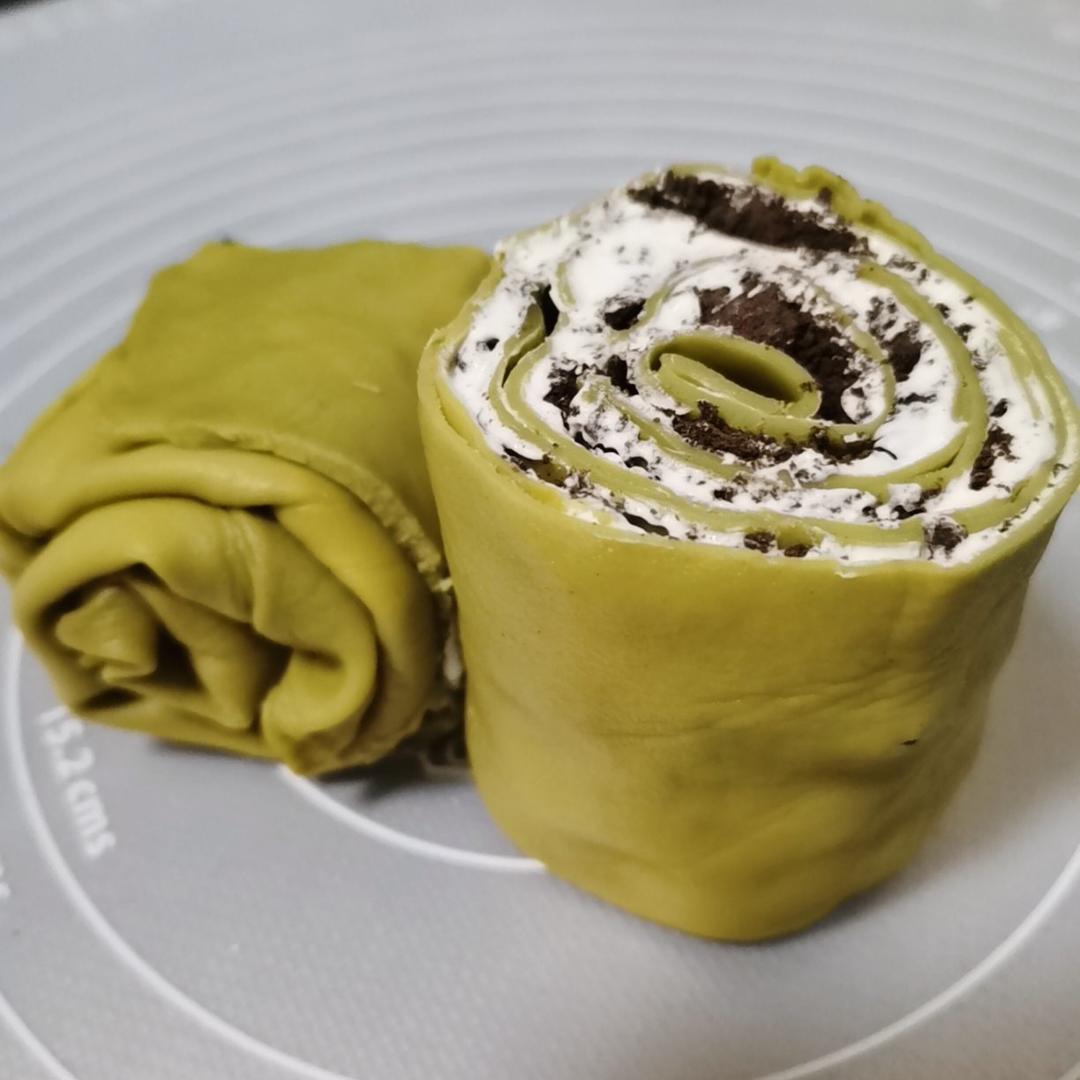 抹茶毛巾卷