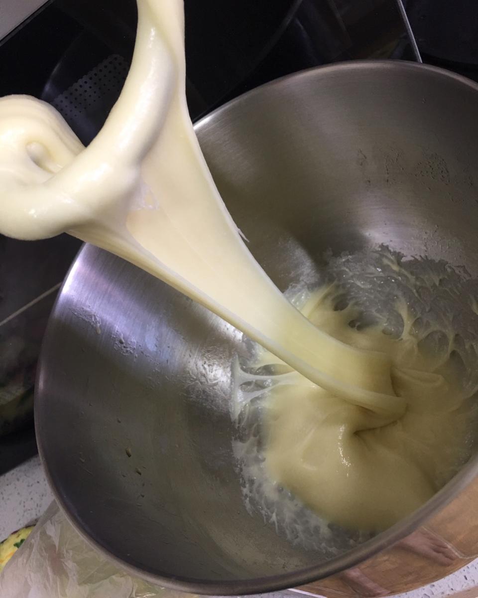 拉丝麻薯隔夜冷藏不变硬的实验成功，三夜依然拉丝