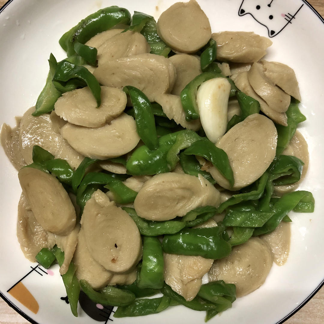 青椒炒素肠