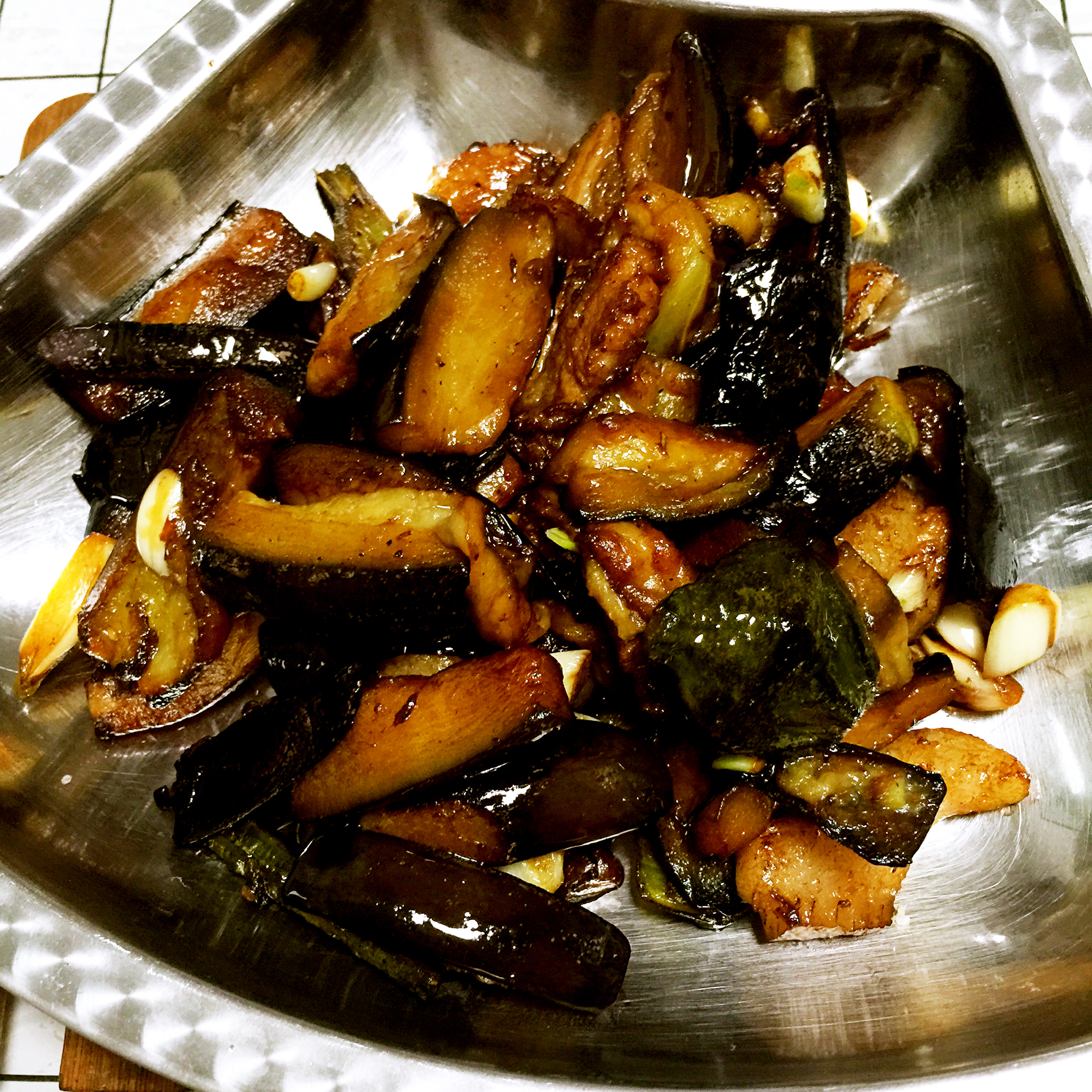 老丁的私房菜-油焖茄子