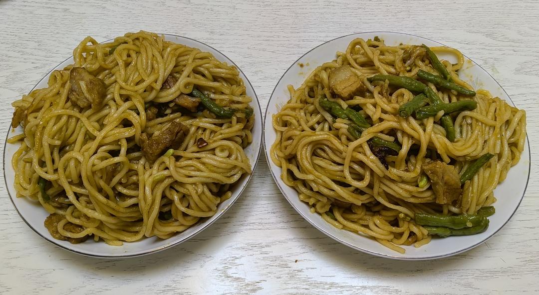 地道老北京扁豆焖面 豆角焖面 太好吃小心吃撑哦