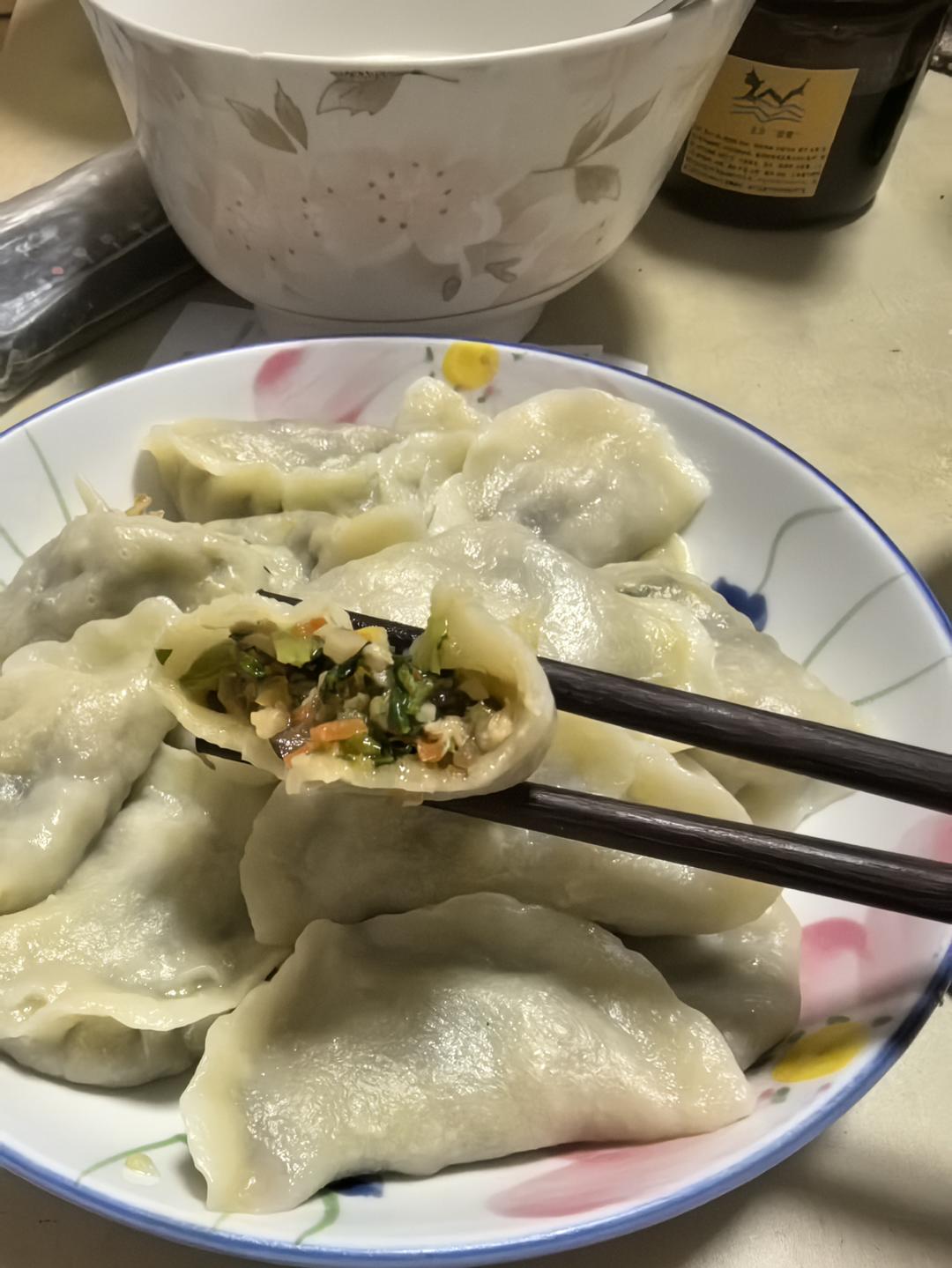 纯素饺子（花生蛋白）的做法 步骤6