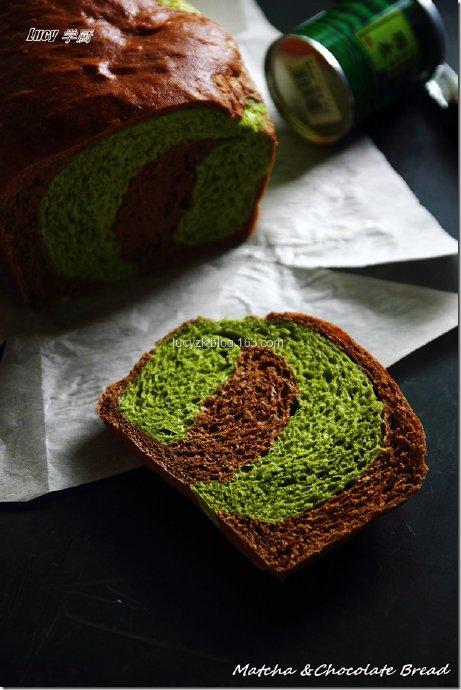 抹茶巧克力面包（65度汤种）Matcha & Chocolate Bread的做法 步骤11