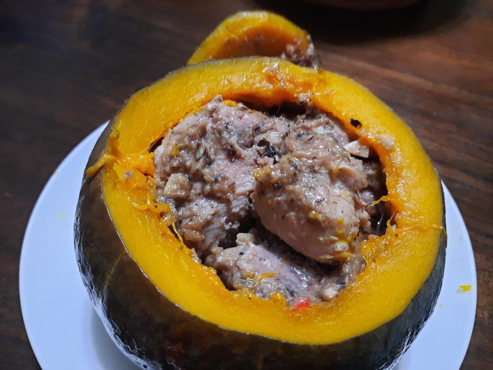 hatty做的营养豉香排骨南瓜盅